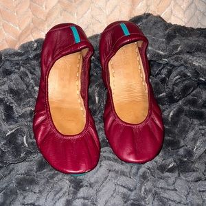 EUC Tieks red ballet flats size 8 cardinal red